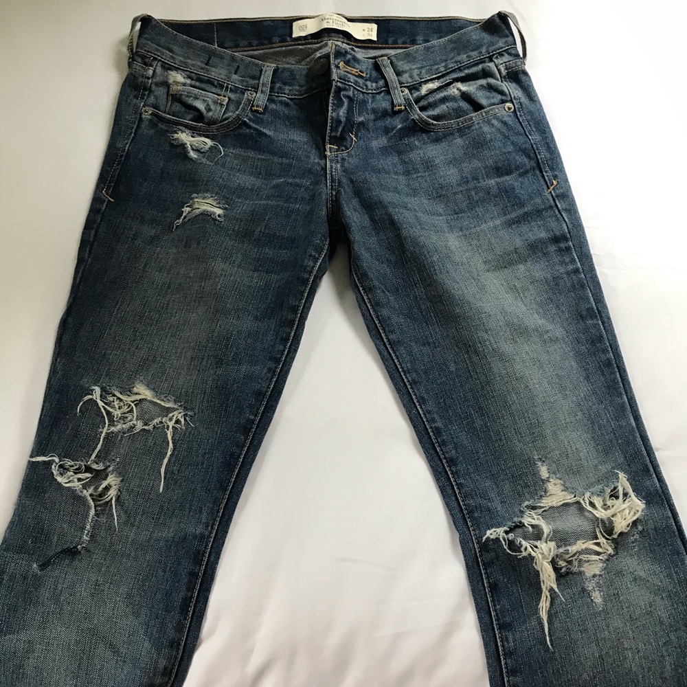 Abercrombie and Fitch ripped jeans